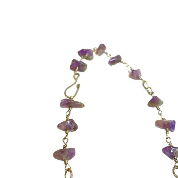 𝅺ARTISANAL Handmade Amethyst Necklace💜🌻 - Picture 3 of 6